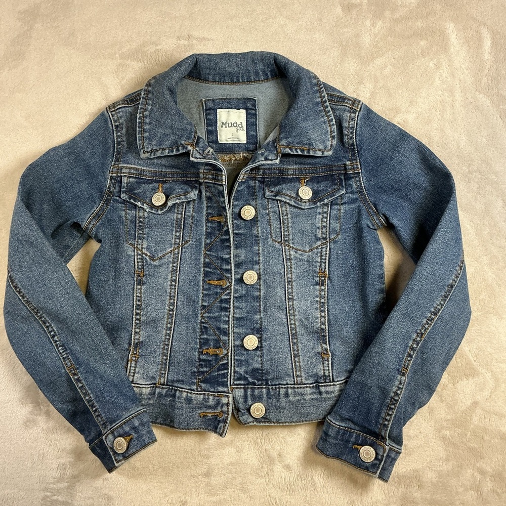 Mudd Girls Light-Midwash Blue Denim Jacket size 7